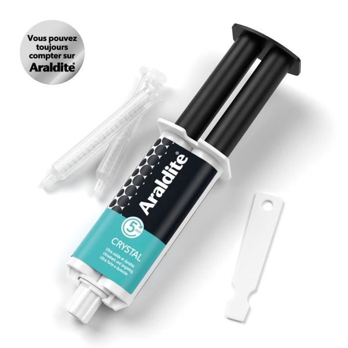 CYANOLIT Two-Component Epoxy Adhesive - Araldite - Crystal - 24 ml - Transparent - High Strength - Ideal for Discreet Assemblies