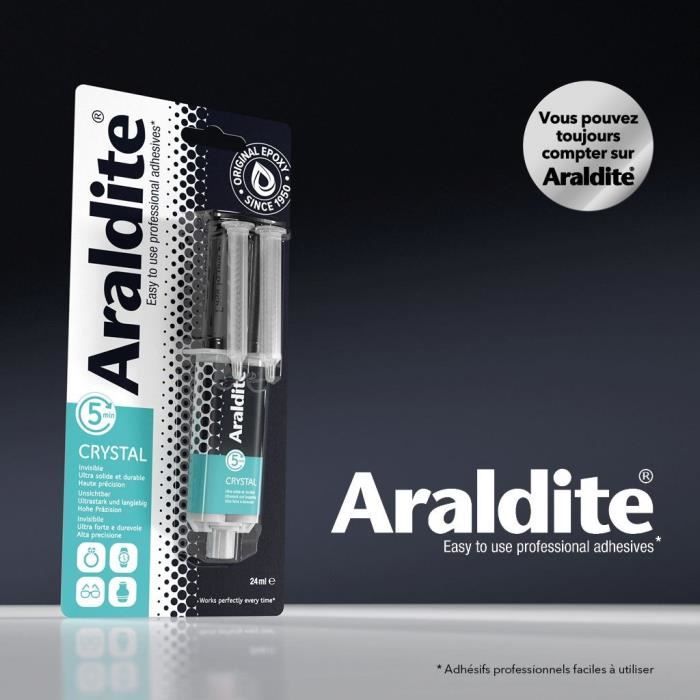 CYANOLIT Two-Component Epoxy Adhesive - Araldite - Crystal - 24 ml - Transparent - High Strength - Ideal for Discreet Assemblies