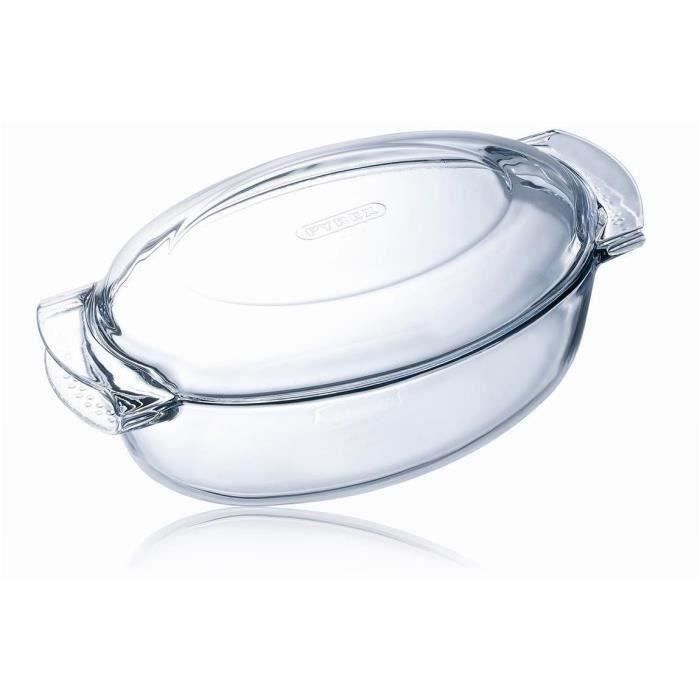 PYREX Casserole Dish - 1450076 - Oval Borosilicate Glass - 38 x 23 cm - 5.8 L