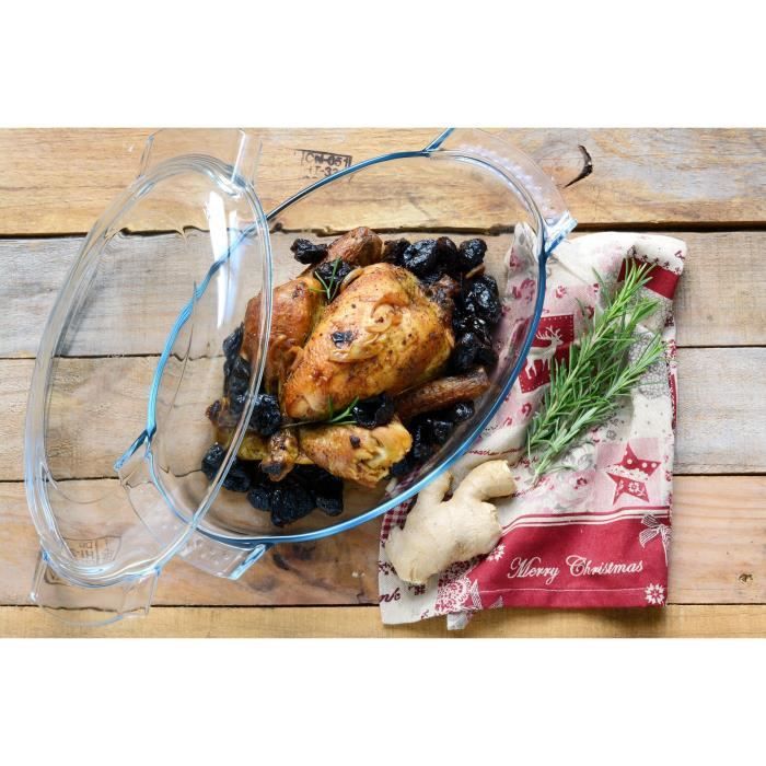 PYREX Casserole Dish - 1450076 - Oval Borosilicate Glass - 38 x 23 cm - 5.8 L