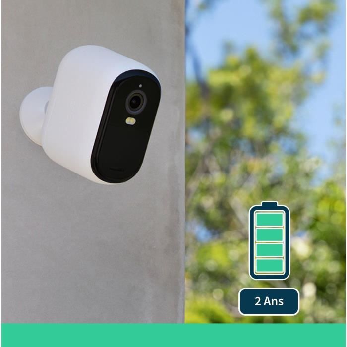 Pack 2 Cameras - ARLO - 2K XL Essential2 - Extérieur - Batterie - Vision nocturne