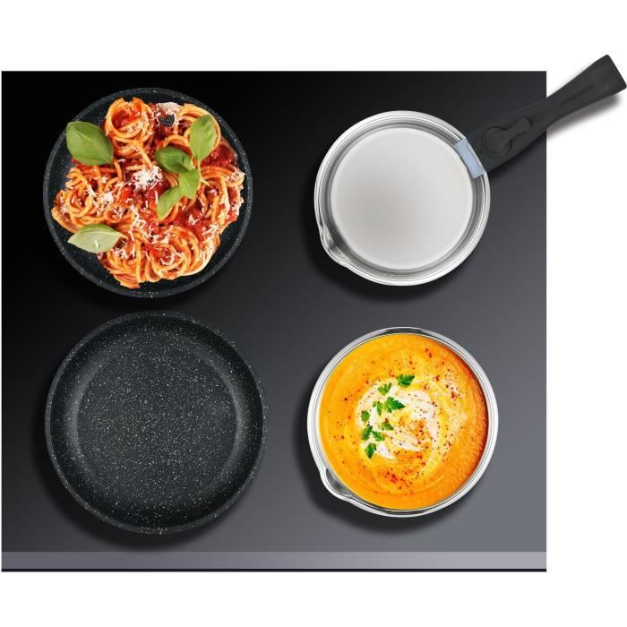 Arthur Martin AM1275 15-piece cookware set - Stainless steel - Removable handle - Suitable for all hobs including induction