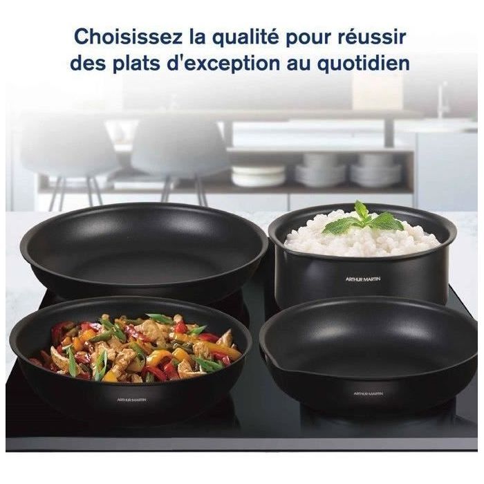 Arthur Martin Cookware Set - 20 Pieces - AM0530 - Aluminum - Non-stick - Removable Handle - Suitable for All Hobs Including Induction