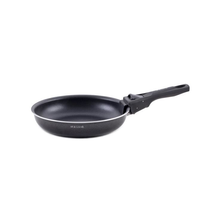 ART & CUISINE AC1083 10-piece cookware set - Aluminum - Removable handle - Suitable for all hobs including induction - Black