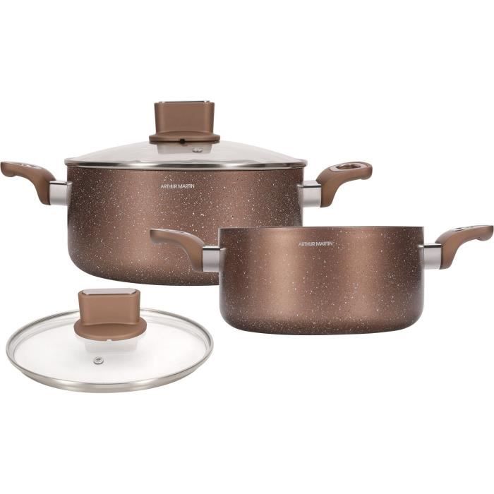 Arthur Martin AM9820 Saucepan Set - 20-24 cm - Aluminum - Compatible with All Stovetops