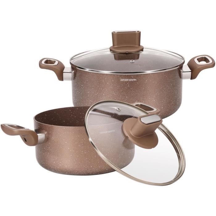 Arthur Martin AM9820 Saucepan Set - 20-24 cm - Aluminum - Compatible with All Stovetops