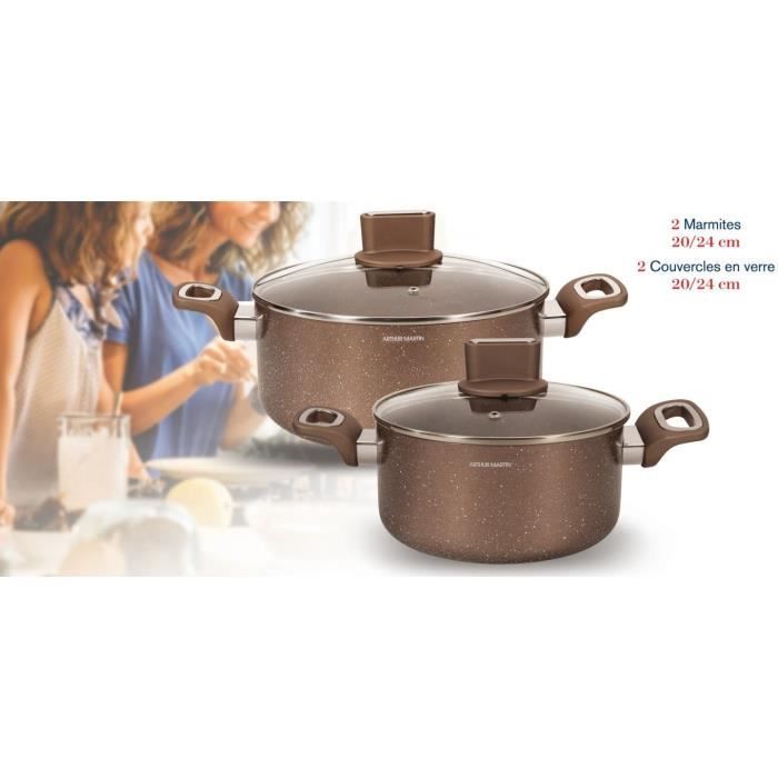 Arthur Martin AM9820 Saucepan Set - 20-24 cm - Aluminum - Compatible with All Stovetops