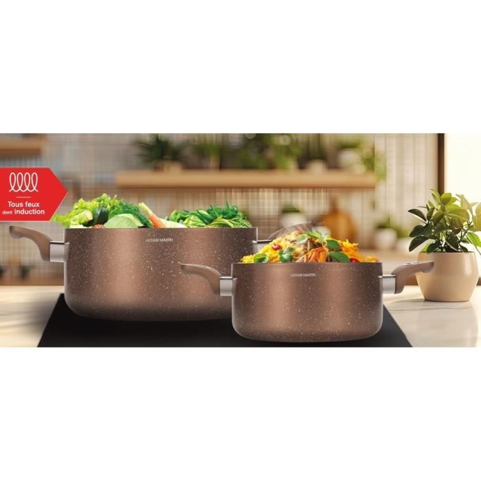 Arthur Martin AM9820 Saucepan Set - 20-24 cm - Aluminum - Compatible with All Stovetops