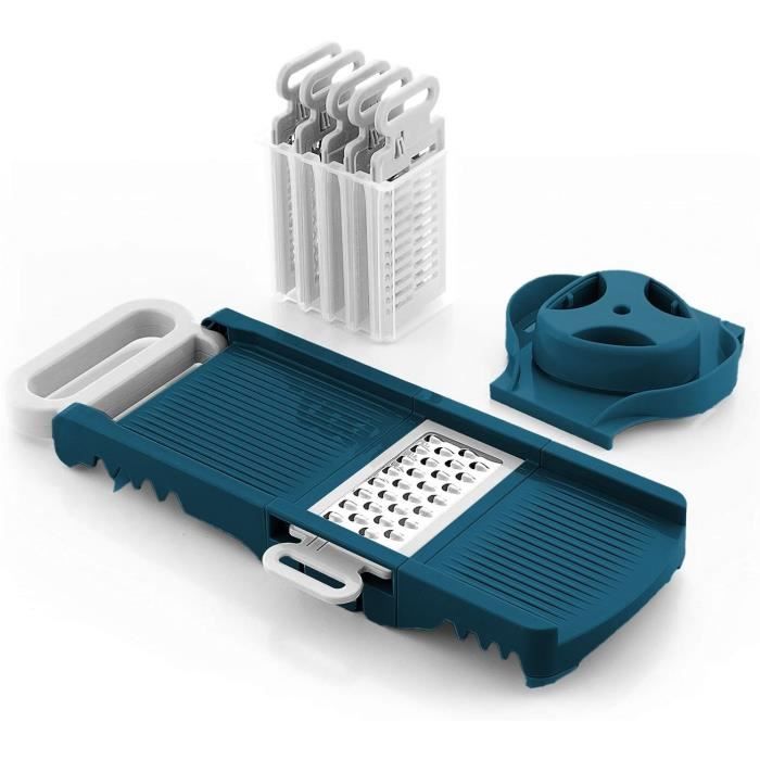 ARTHUR MARTIN Folding Mandoline - 6 in 1 - 3 Grater Blades and 3 Vegetable Slicing Blades - Stainless Steel AMM530