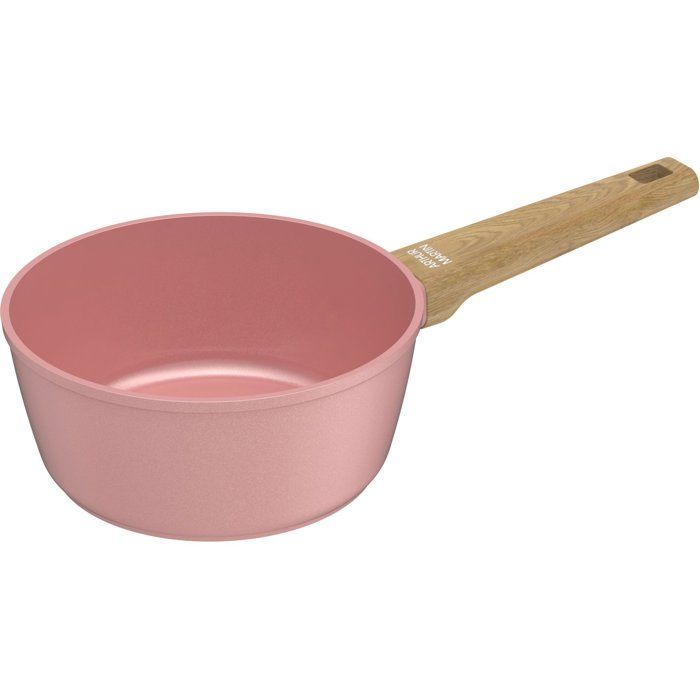 Set de 3 casseroles - Tous feux dont induction - ARTHUR MARTIN - AM0702 - Revetement céramique - Ø 16-18-20 cm - Rose