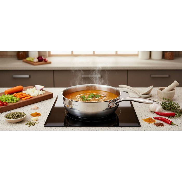 Sauteuse grand chef - ARTHUR MARTIN - AM4490 - Ø20 cm - Inox 18/10 - Tous feux dont induction