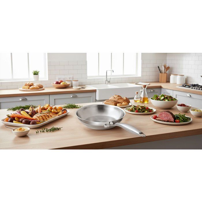 Poele grand chef - ARTHUR MARTIN - AM5336 - Ø20 cm - Inox 18/10 - Tous feux dont induction