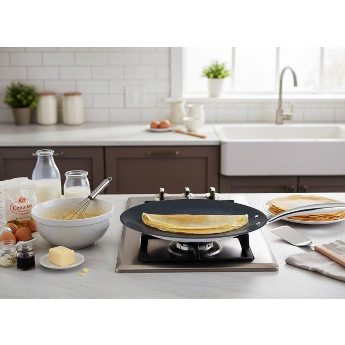 Grand Chef Crepe Maker - ARTHUR MARTIN - AM7248 - Ø28 cm - 18/10 Stainless Steel - Ceramic Coating
