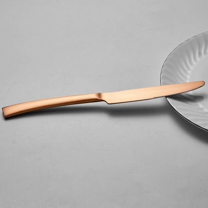 ARTHUR MARTIN Cutlery Set - 24 Pieces - Stainless Steel - Copper Finish