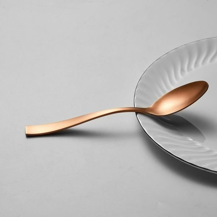 ARTHUR MARTIN Cutlery Set - 24 Pieces - Stainless Steel - Copper Finish
