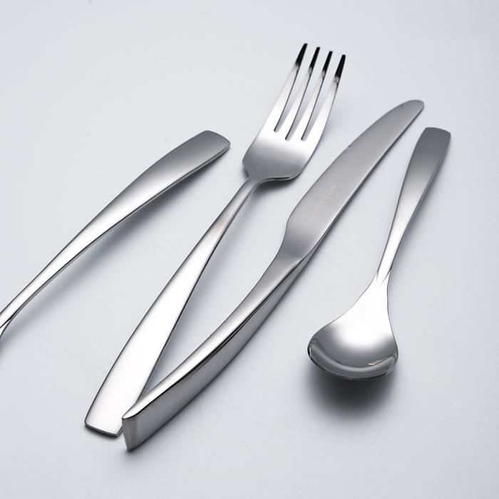 ARTHUR MARTIN Cutlery Set - 24 Pieces - Stainless Steel - Satin Finish