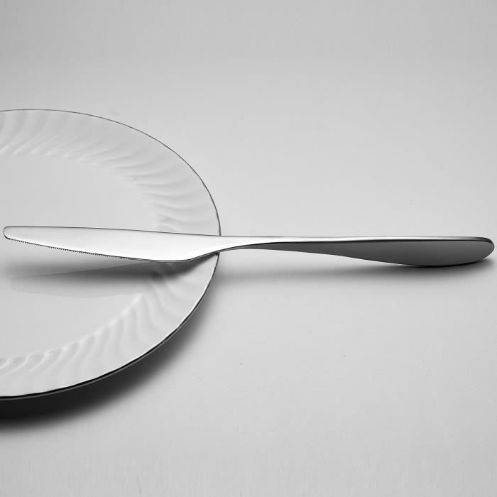 ARTHUR MARTIN Cutlery Set - 24 Pieces - Stainless Steel - Polished Mirror Finish