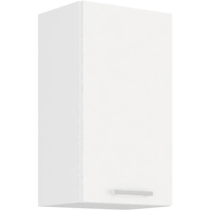 ATLAS 1-Door Wall Cabinet - White Finish - W 40 cm
