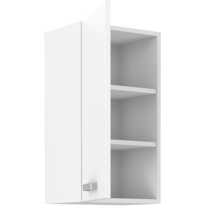 ATLAS 1-Door Wall Cabinet - White Finish - W 40 cm