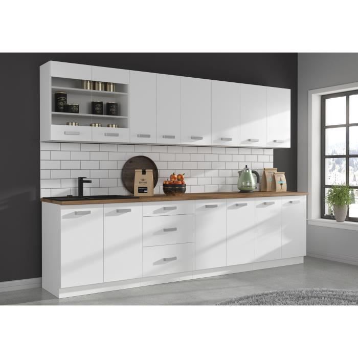 ATLAS 2-Door Base Cabinet - White Finish - W60 x D52 x H82 cm