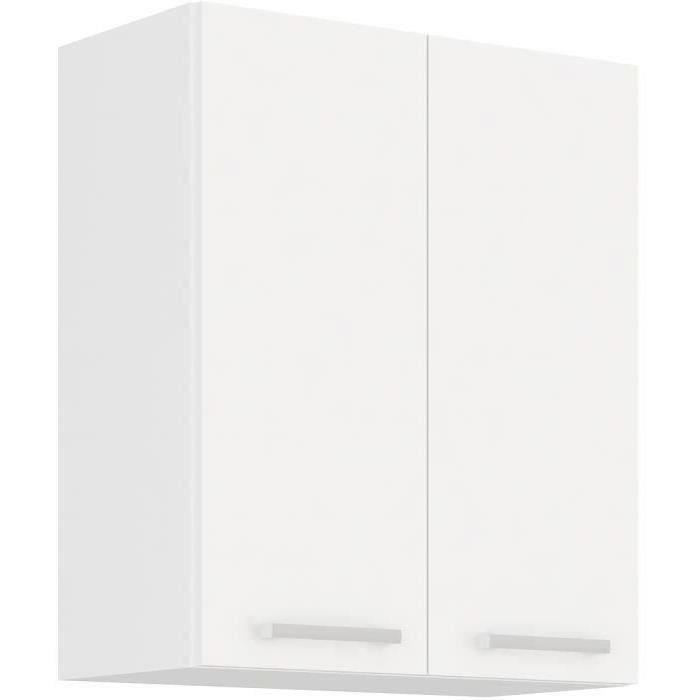 ATLAS Wall Cabinet - 2 Doors - White Finish - W 60 x D 31 x H 72 cm 2-Door W60 D31 H72