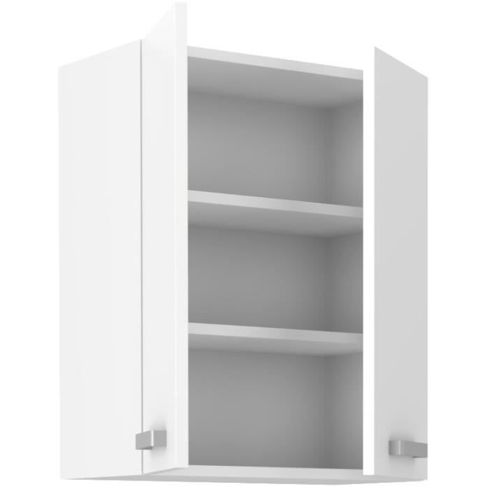 ATLAS Wall Cabinet - 2 Doors - White Finish - W 60 x D 31 x H 72 cm 2-Door W60 D31 H72