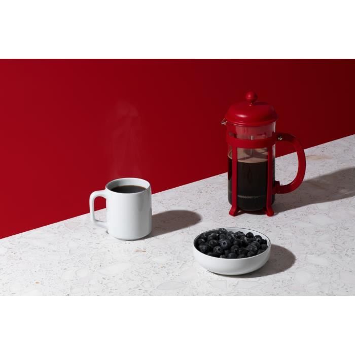 Bodum French Press Coffee Maker - Java - Plastic frame and lid - 3 cups - 0.35 l - Red