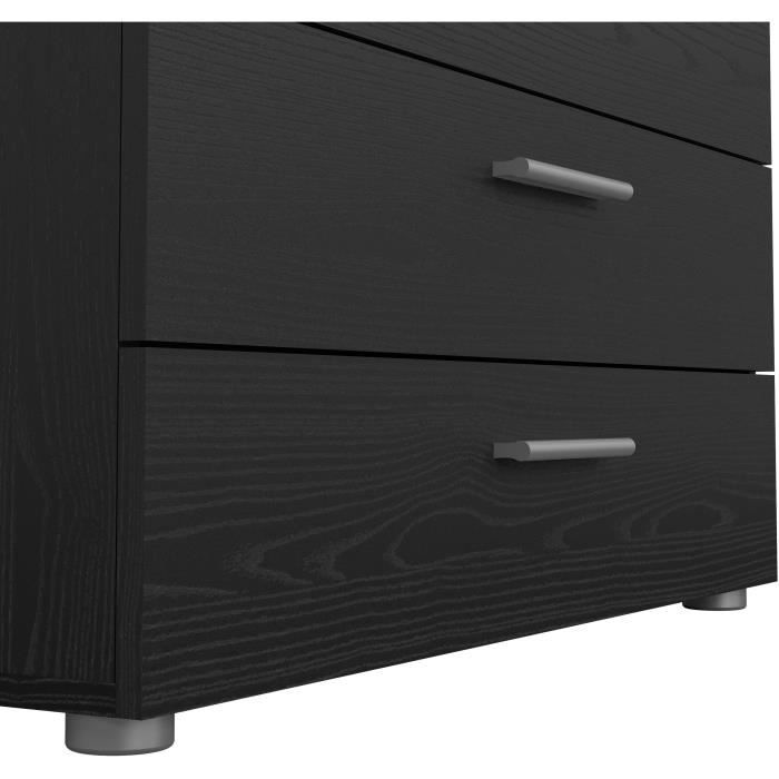 Chest of Drawers - 4 Drawers - Black - L 80.2 x D 40.25 x H 68.1 cm L80.2 D40.25
