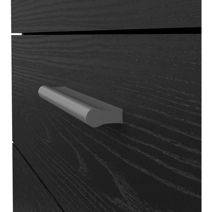 Chest of Drawers - 4 Drawers - Black - L 80.2 x D 40.25 x H 68.1 cm L80.2 D40.25