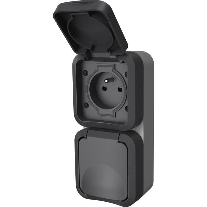 QUARX Double Socket - Aqua Pro - Outdoor, Vertical, IP55, 250V, 16A