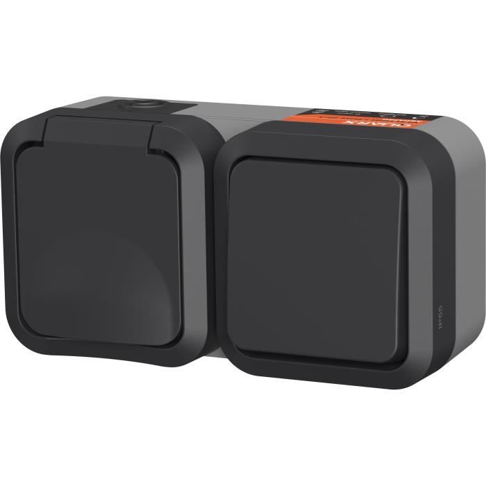 QUARX Aqua Pro Outdoor Switch and Socket, IP55, 250V, 16A