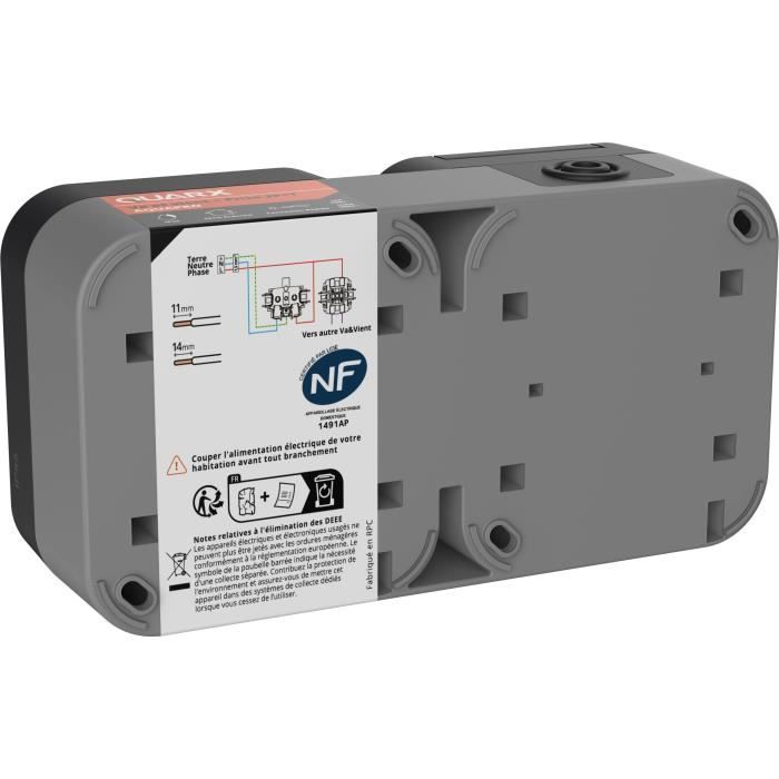 QUARX Aqua Pro Outdoor Switch and Socket, IP55, 250V, 16A