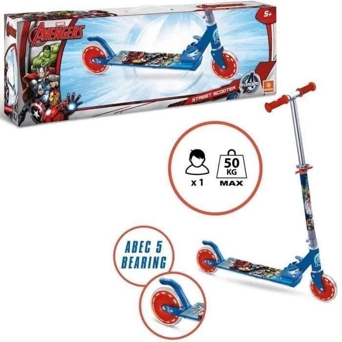 MARVEL 2-Wheel Scooter - Avengers - Foldable - Adjustable Handlebars - Red