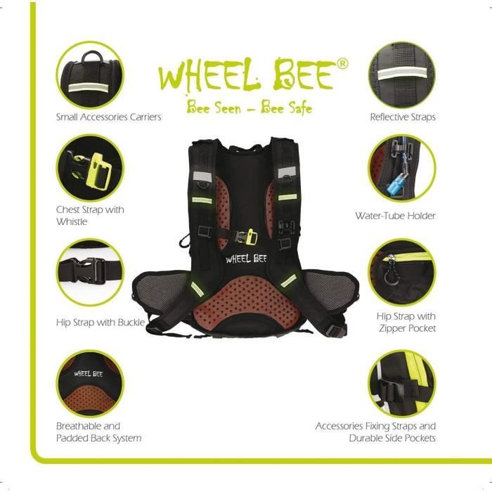 SCHILDKRÖT - Cycling Backpack - LED + USB Port + Headphone Output