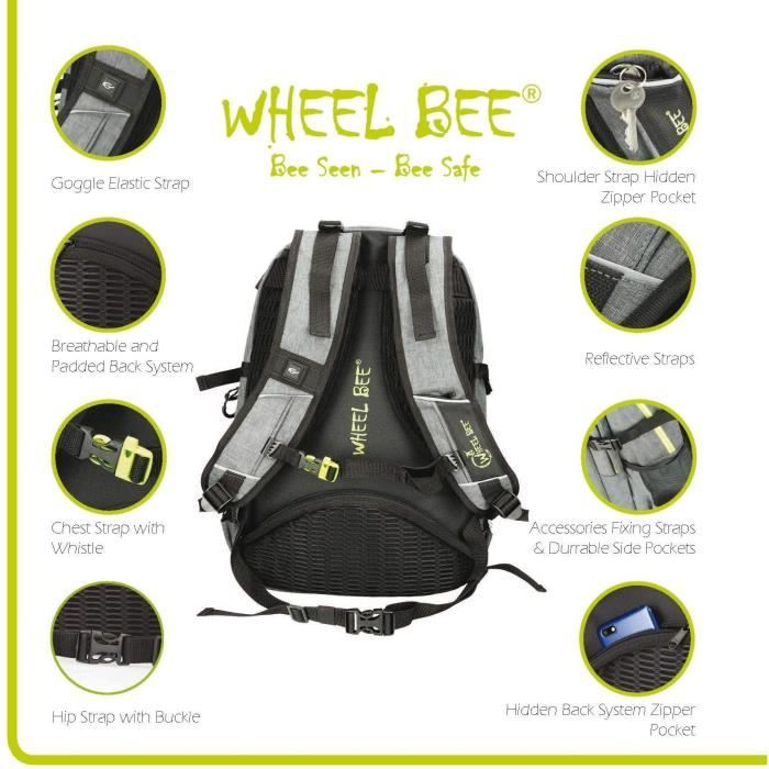 SCHILDKRÖT - Backpack - Wheel Bee Revolution - LED - 600D Polyester - 30 L