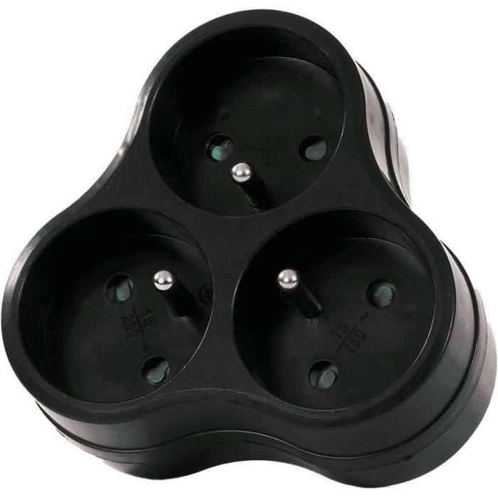 GAO Triplet - 3x16A Power Strip - Anthracite Grey - NF Compliant