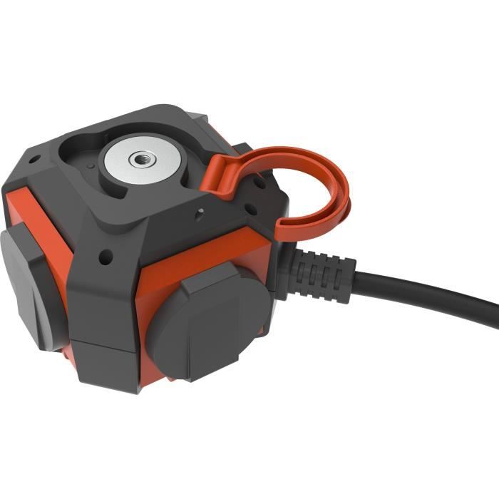 Power Globe - QUARX - IP44 - 4 sockets, switch, 3 m cable