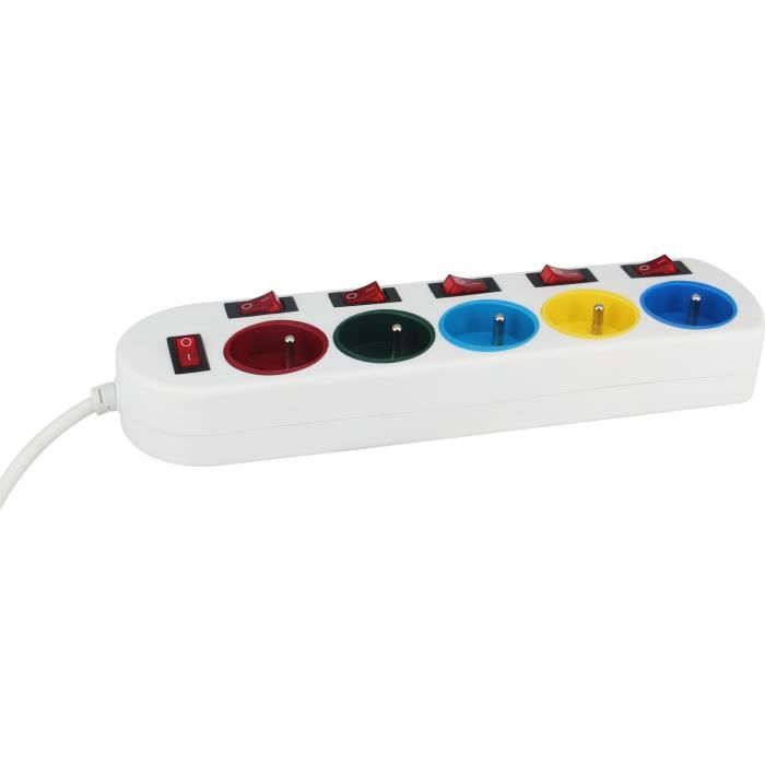 GAO Power Strip - 5 Sockets - With Switches - 16A, 230V
