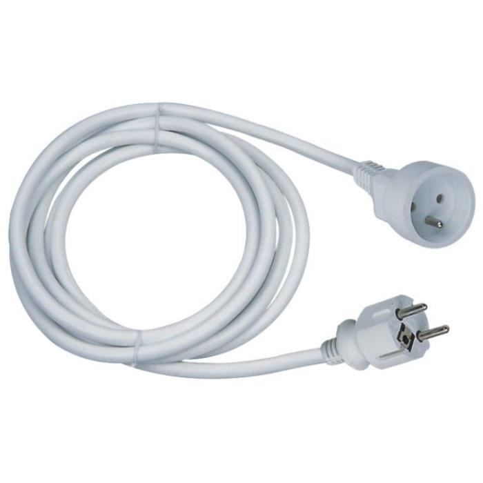 GAO Extension Cord - 3 m H05VV-F 3G1.5 - White - Robust