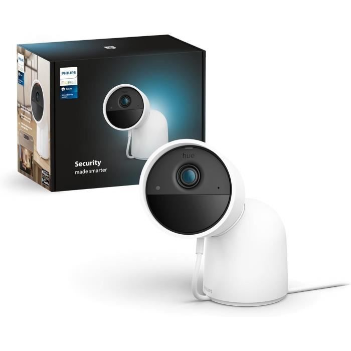 Philips Hue Wired Camera with Stand - HD 1080P - Indoor/Outdoor - White