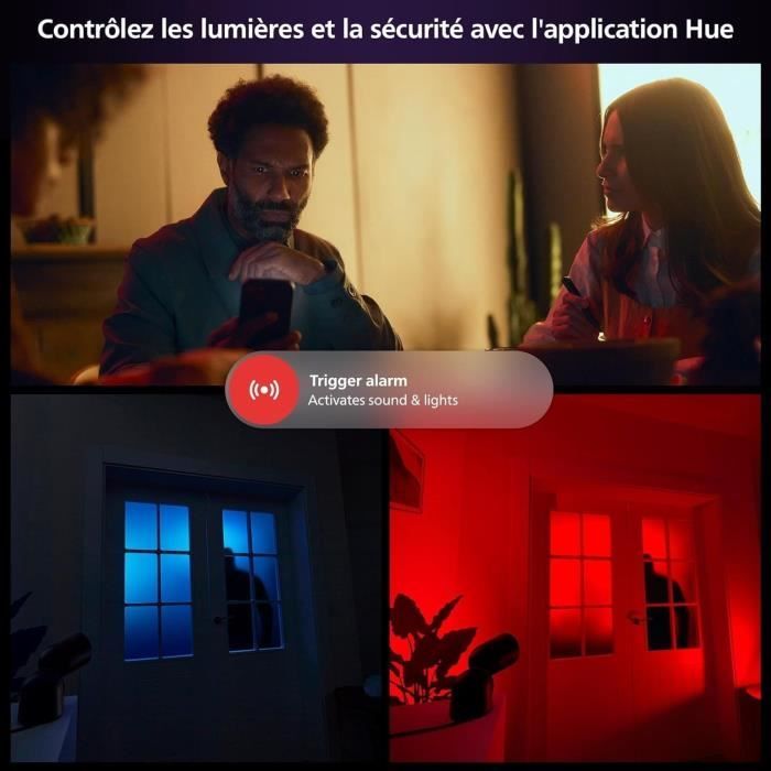 Philips Hue Wired Camera with Stand - HD 1080P - Indoor/Outdoor - White