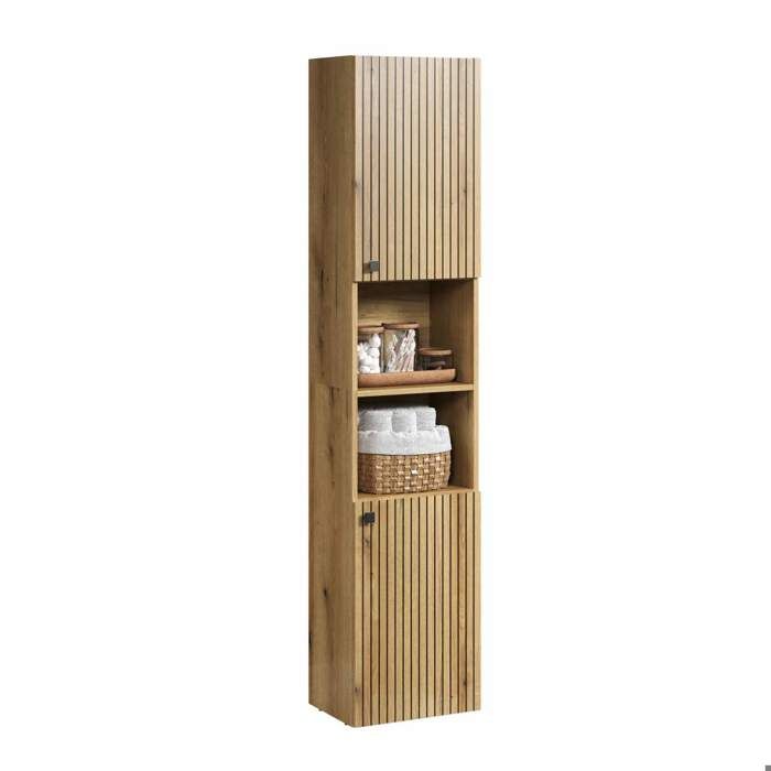PURE BLISS Bathroom Column - Oak Decor - L40 x H186 x D31cm