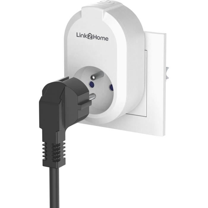 Pack of 2 Smart Plugs - LINK2HOME - 230V - White