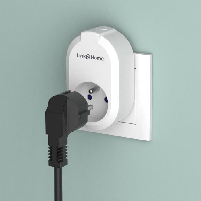 Pack of 2 Smart Plugs - LINK2HOME - 230V - White