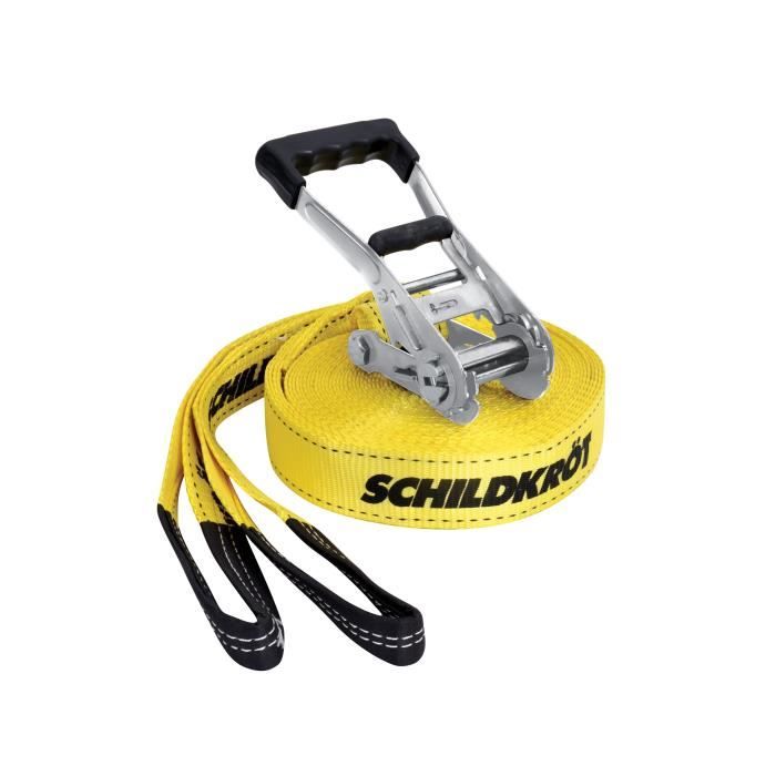 SCHILDKRÖT Slackline - 15 m x 5 cm - Metal Ratchet - Training Strap Included