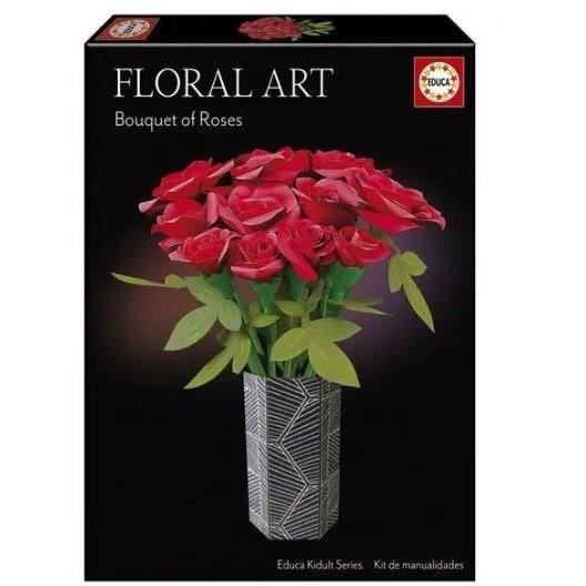 EDUCA - Creative Kit - Floral Art - Bouquet of Roses - Ages 14+