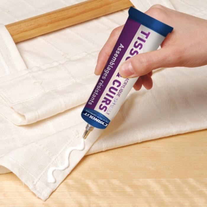 Colle spéciale tissu - CYANOLIT - Fixation flexible - Idéale pour tissus et textiles