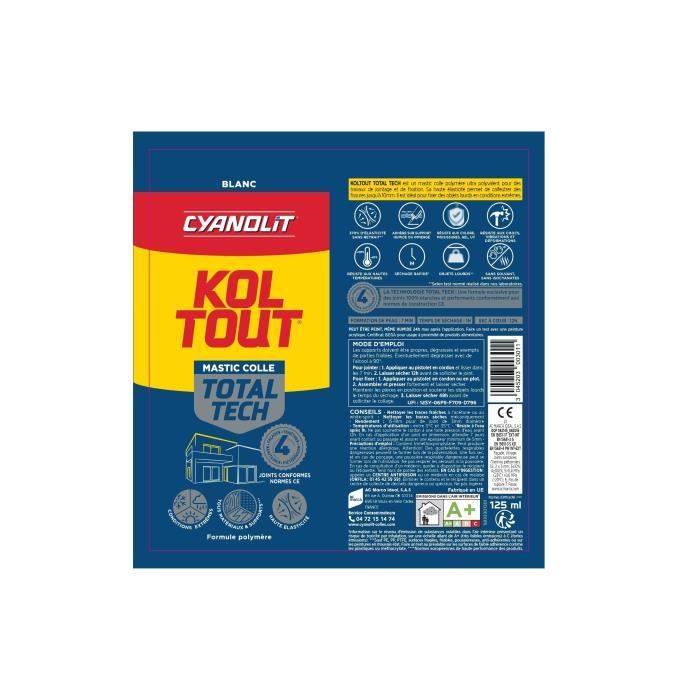CYANOLIT Total tech White Adhesive - 125 ml Tube - Multipurpose - High Strength