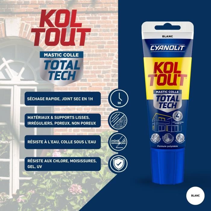 CYANOLIT Total tech White Adhesive - 125 ml Tube - Multipurpose - High Strength