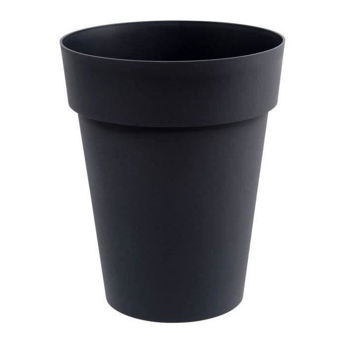 Mid-High Vase Round Ø 44 cm - EDA - Tuscany - 50 L - Ø 44 x H. 53 cm - Anthracite Gray